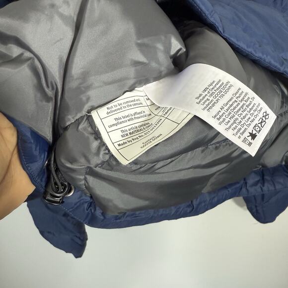 Eddie Bauer Blue Down Filled Puffer Jacket Mens Large Zip Pockets - Picture 5 of 5